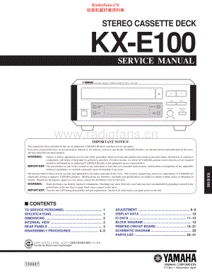 Yamaha-KXE100-tape-sm 维修电路原理图.pdf