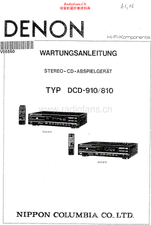 Denon-DCD810-cd-sm维修电路原理图.pdf