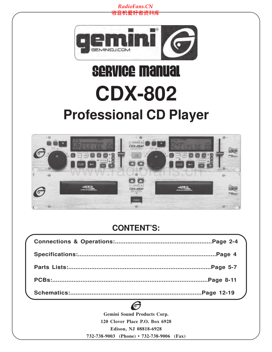 Gemini-CDX802-cd-sm维修电路原理图.pdf_第1页