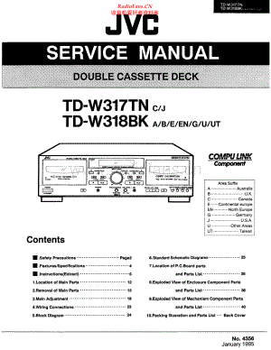 JVC-TDW318BK-tape-sm 维修电路原理图.pdf