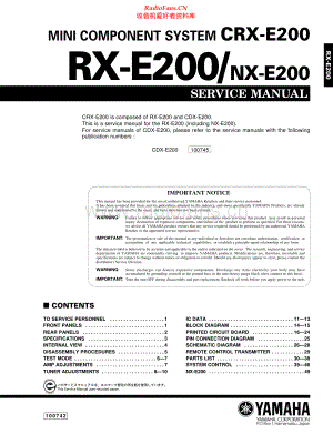 Yamaha-CRXE200-cs-sm 维修电路原理图.pdf