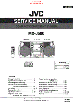 JVC-MXJ500-cs-sm 维修电路原理图.pdf