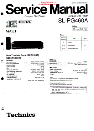 Technics-SLPG460A-cd-sm(1) 维修电路原理图.pdf