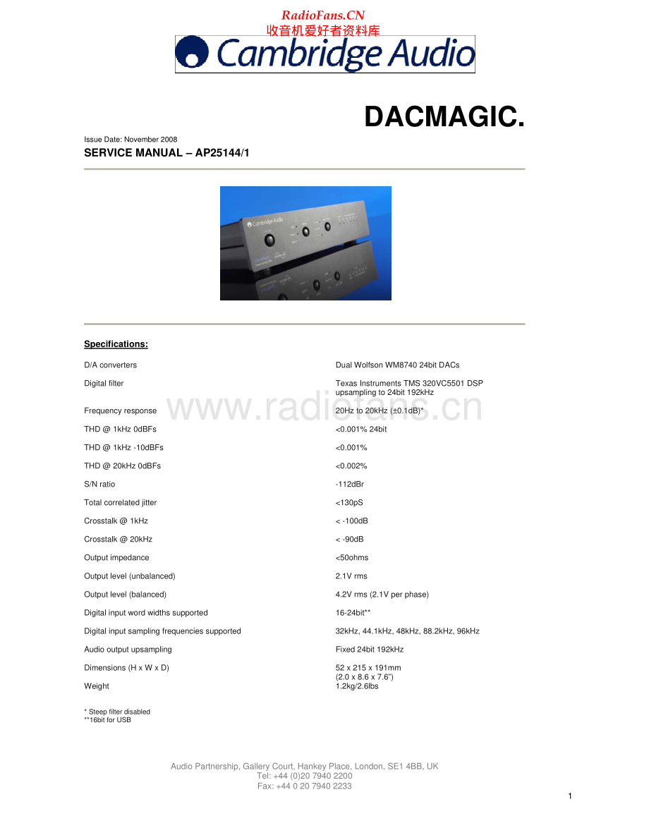 Cambridge-Dacmagic-dac-sm维修电路原理图.pdf_第1页