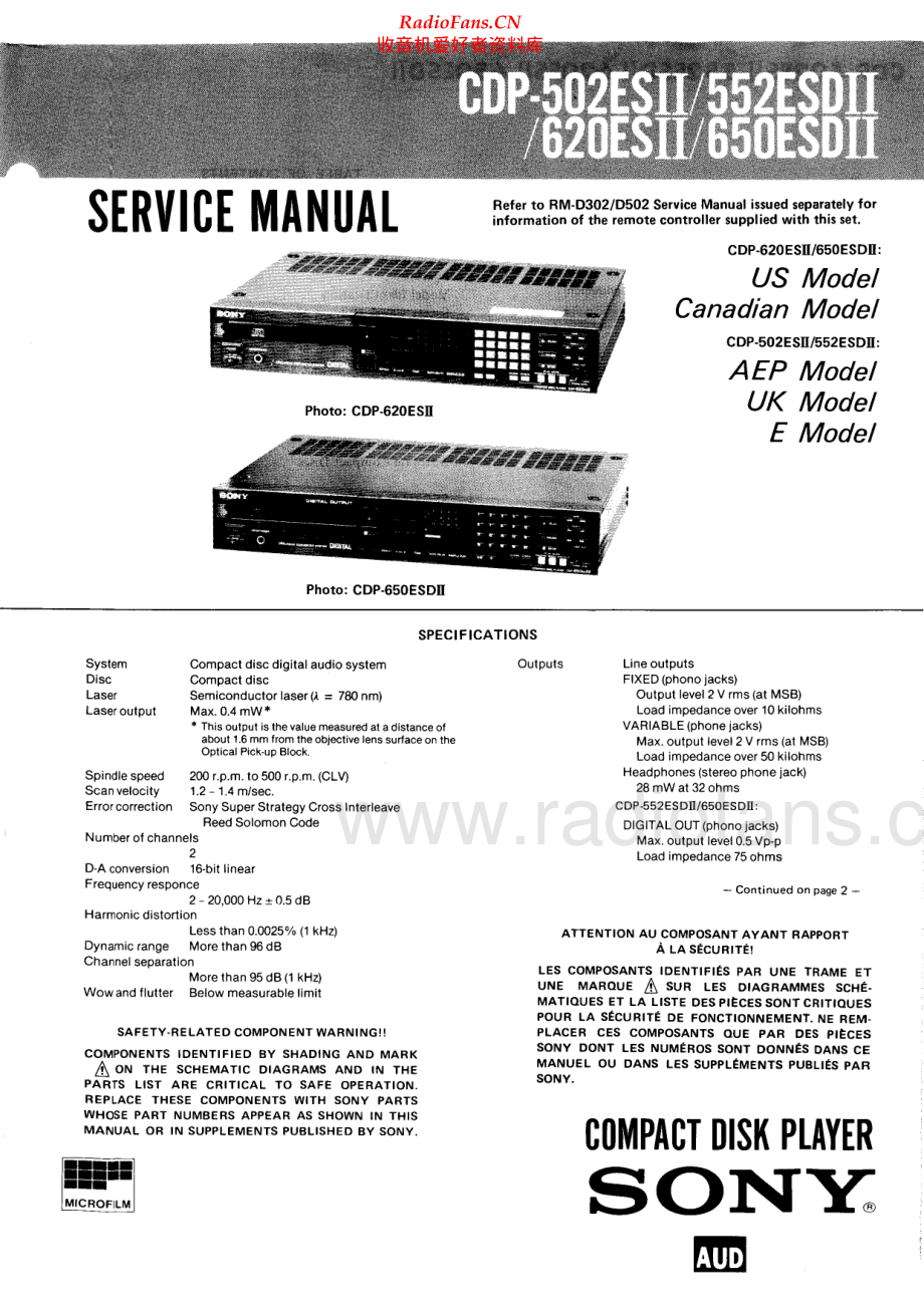 Sony-CDP552ESDII-cd-sm 维修电路原理图.pdf_第1页