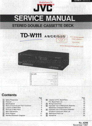 JVC-TDW111-tape-sm 维修电路原理图.pdf