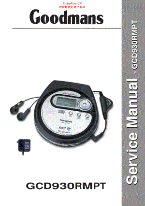 Goodmans-GCD930RMPT-cd-sm维修电路原理图.pdf