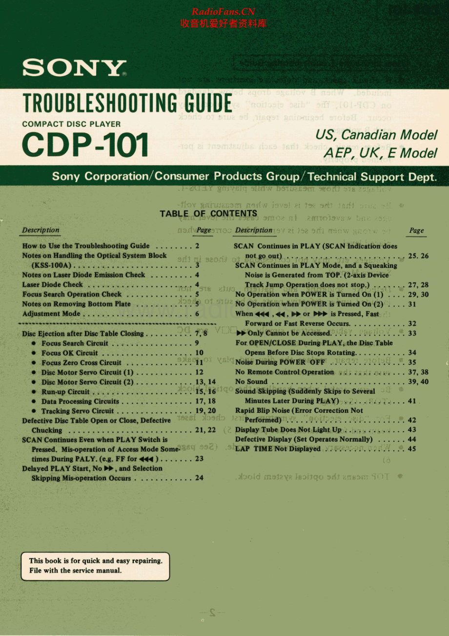 Sony-CDP101-cd-tg 维修电路原理图.pdf_第1页