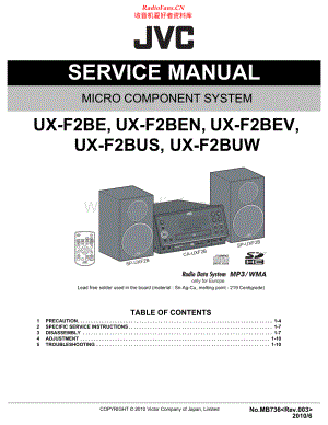 JVC-UXF2-cs-sm 维修电路原理图.pdf