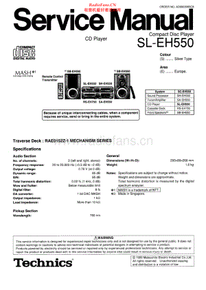 Technics-SLEH550-cd-sm 维修电路原理图.pdf