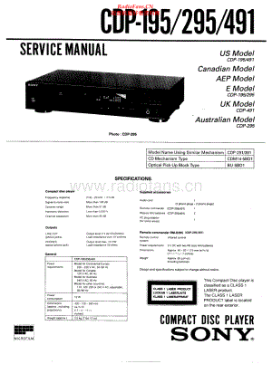 Sony-CDP195-cd-sm 维修电路原理图.pdf