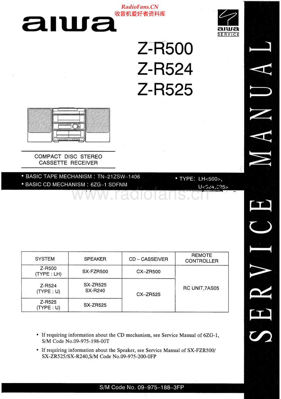 Aiwa-CXZR524-cs-sm维修电路原理图.pdf_第1页