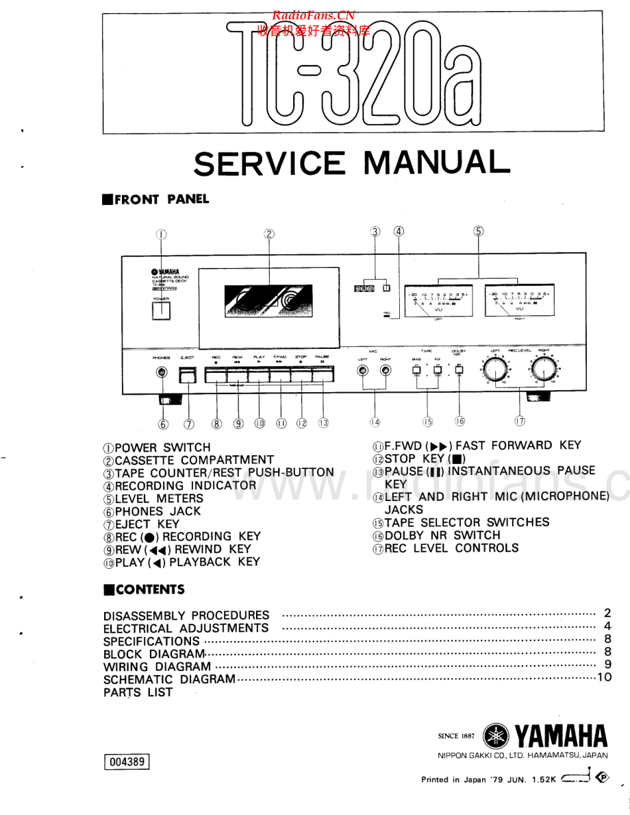 Yamaha-TC320A-tape-sm(1) 维修电路原理图.pdf_第1页