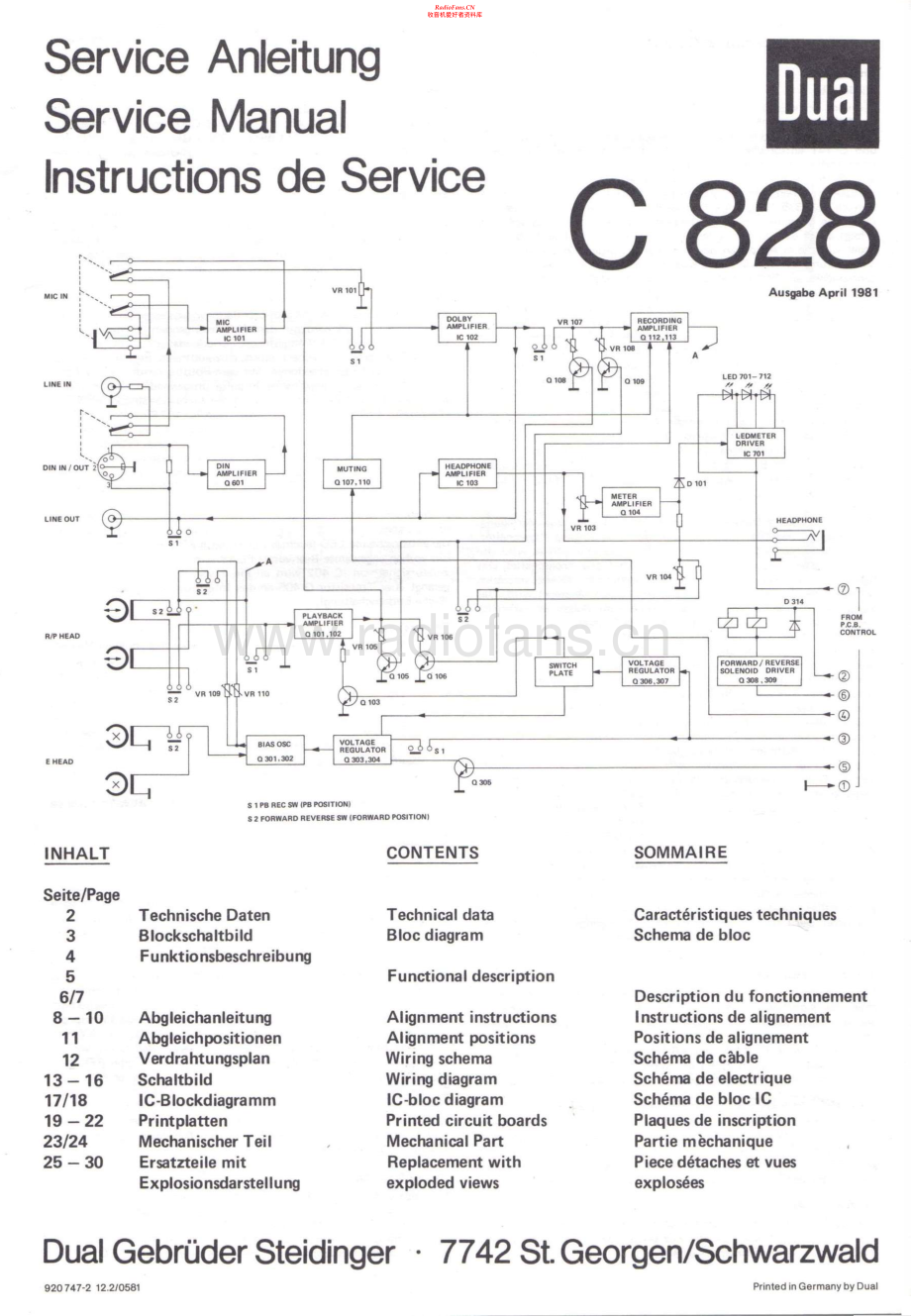 Dual-C828-tape-sm维修电路原理图.pdf_第1页