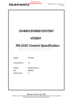 Marantz-DV4001-cd-rs232 维修电路原理图.pdf
