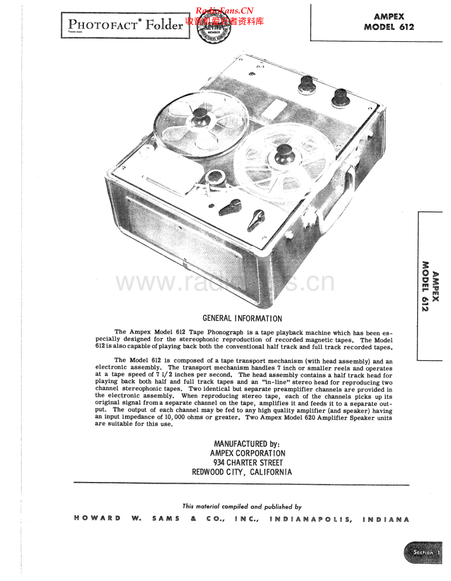 Ampex-612-tape-sm维修电路原理图.pdf_第1页