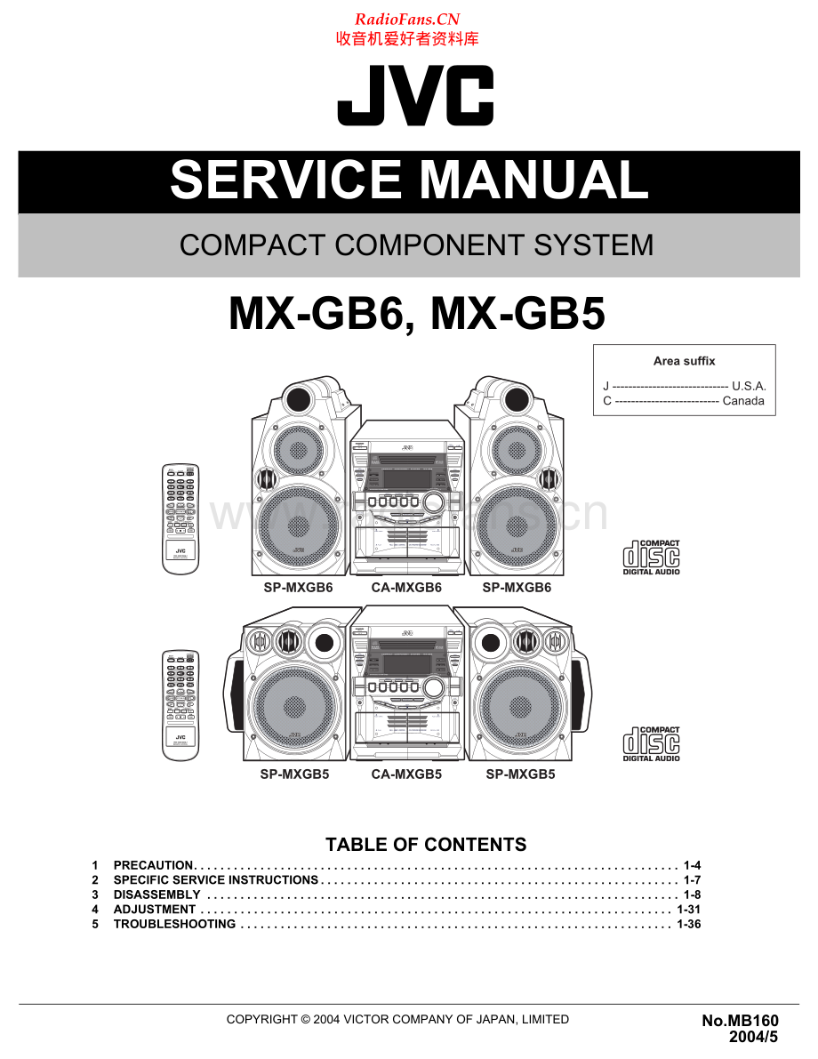 JVC-MXGB5-cs-sm 维修电路原理图.pdf_第1页