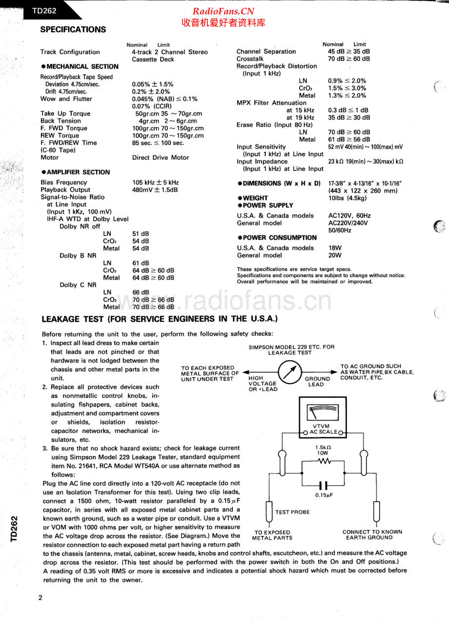 HarmanKardon-TD262-tape-sm维修电路原理图.pdf_第2页