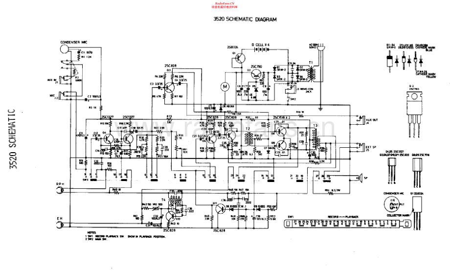 Califone-3520-tape-sch维修电路原理图.pdf_第1页