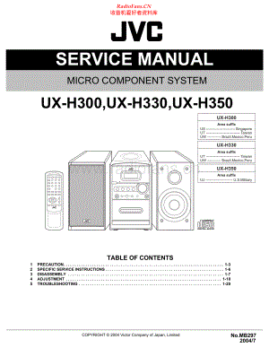 JVC-UXH300-cs-sm 维修电路原理图.pdf