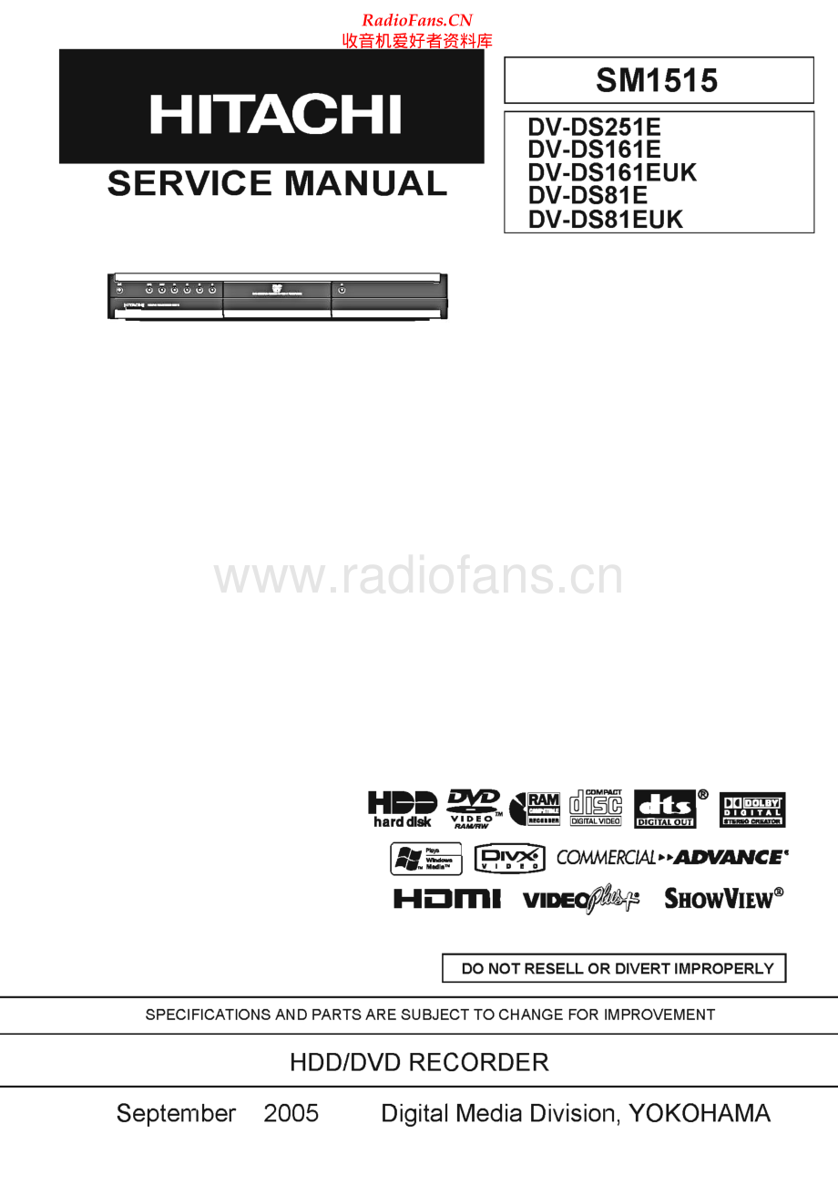 Hitachi-DVDS81-cd-sm 维修电路原理图.pdf_第1页