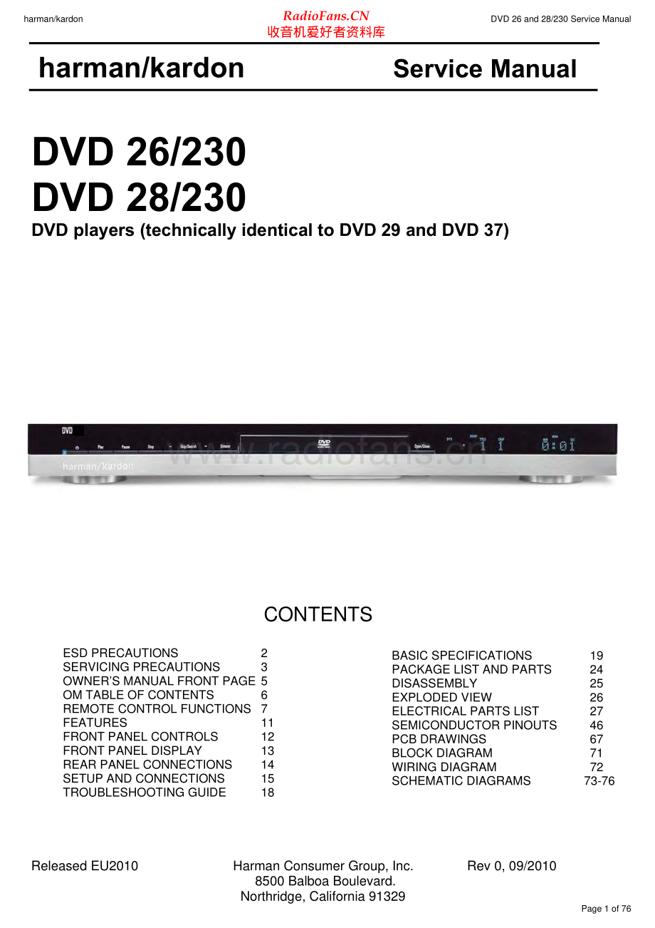 HarmanKardon-DVD26_230-cd-sm维修电路原理图.pdf_第1页
