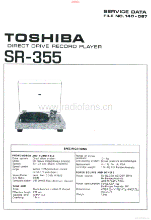Toshiba-SR355-cd-sm 维修电路原理图.pdf