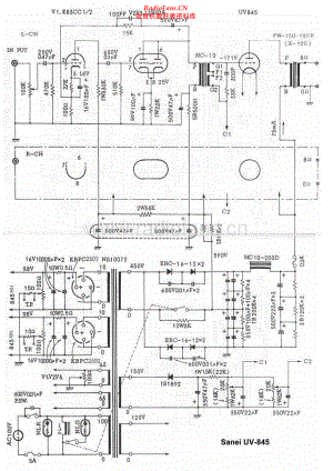 Sanei-UV845-pwr-sch 维修电路原理图.pdf