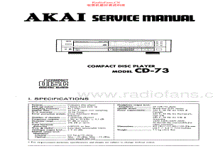 Akai-CD73-cd-sm维修电路原理图.pdf