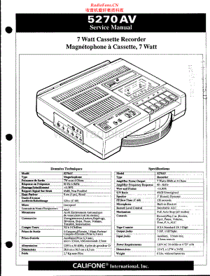 Califone-5270AV-tape-sm维修电路原理图.pdf