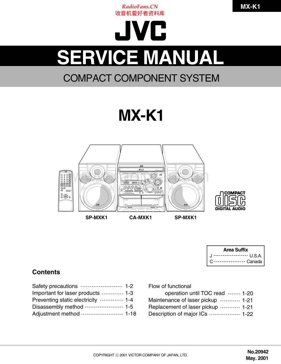 JVC-MXK1-cs-sm 维修电路原理图.pdf_第1页