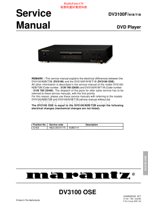 Marantz-DV3100F-cd-sm 维修电路原理图.pdf