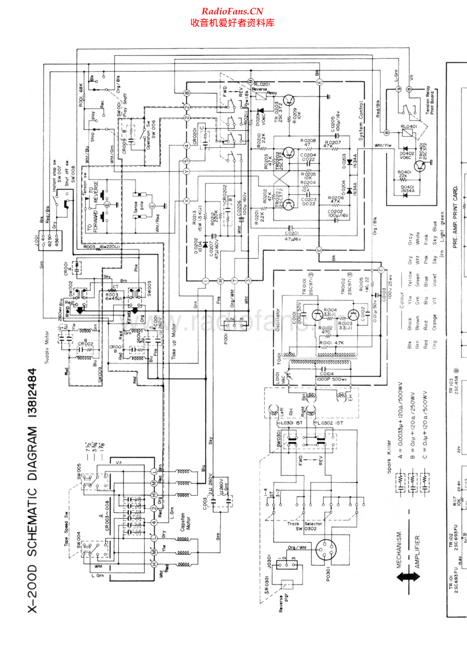 Akai-X200D-tape-sch1维修电路原理图.pdf_第1页