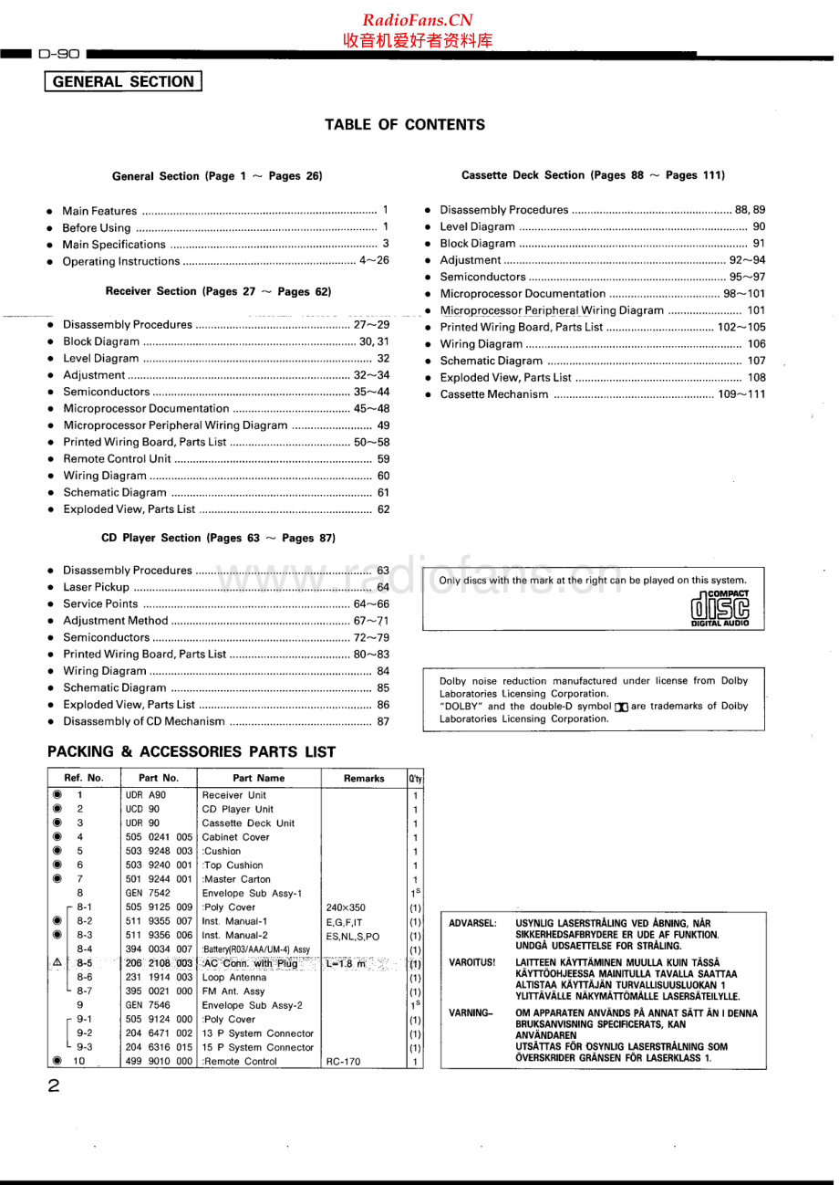 Denon-UDR90-tape-sm维修电路原理图.pdf_第2页