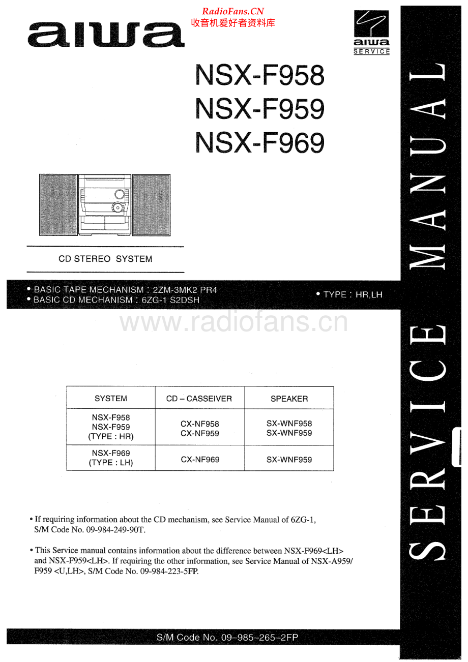 Aiwa-NSXF969-cs-sm维修电路原理图.pdf_第1页