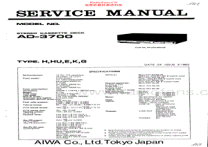 Aiwa-AD3700G-tape-sm维修电路原理图.pdf