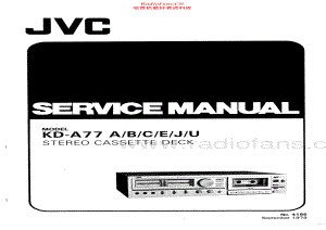 JVC-KDA77-tape-sm 维修电路原理图.pdf