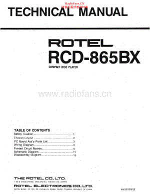 Rotel-RCD865BX-cd-sm 维修电路原理图.pdf