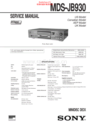 Sony-MDSJB930-md-sm 维修电路原理图.pdf