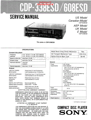 Sony-CDP338ESD-cd-sm 维修电路原理图.pdf