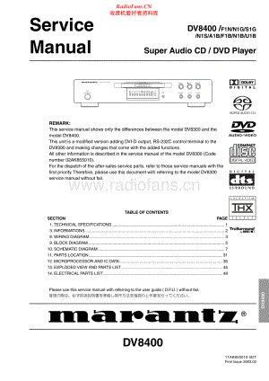 Marantz-DV8400-cd-sm 维修电路原理图.pdf