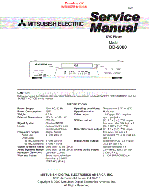 Mitsubishi-DD5000-dvd-sm 维修电路原理图.pdf