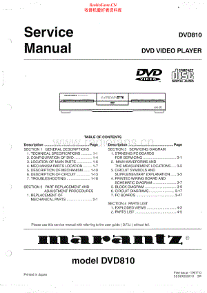 Marantz-DVD810-cd-sm 维修电路原理图.pdf