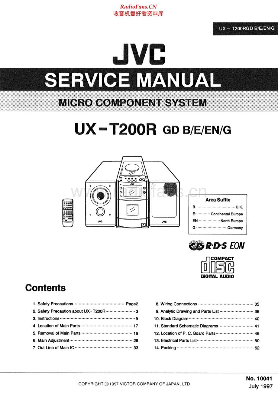 JVC-UXT200R-cs-sm 维修电路原理图.pdf_第1页