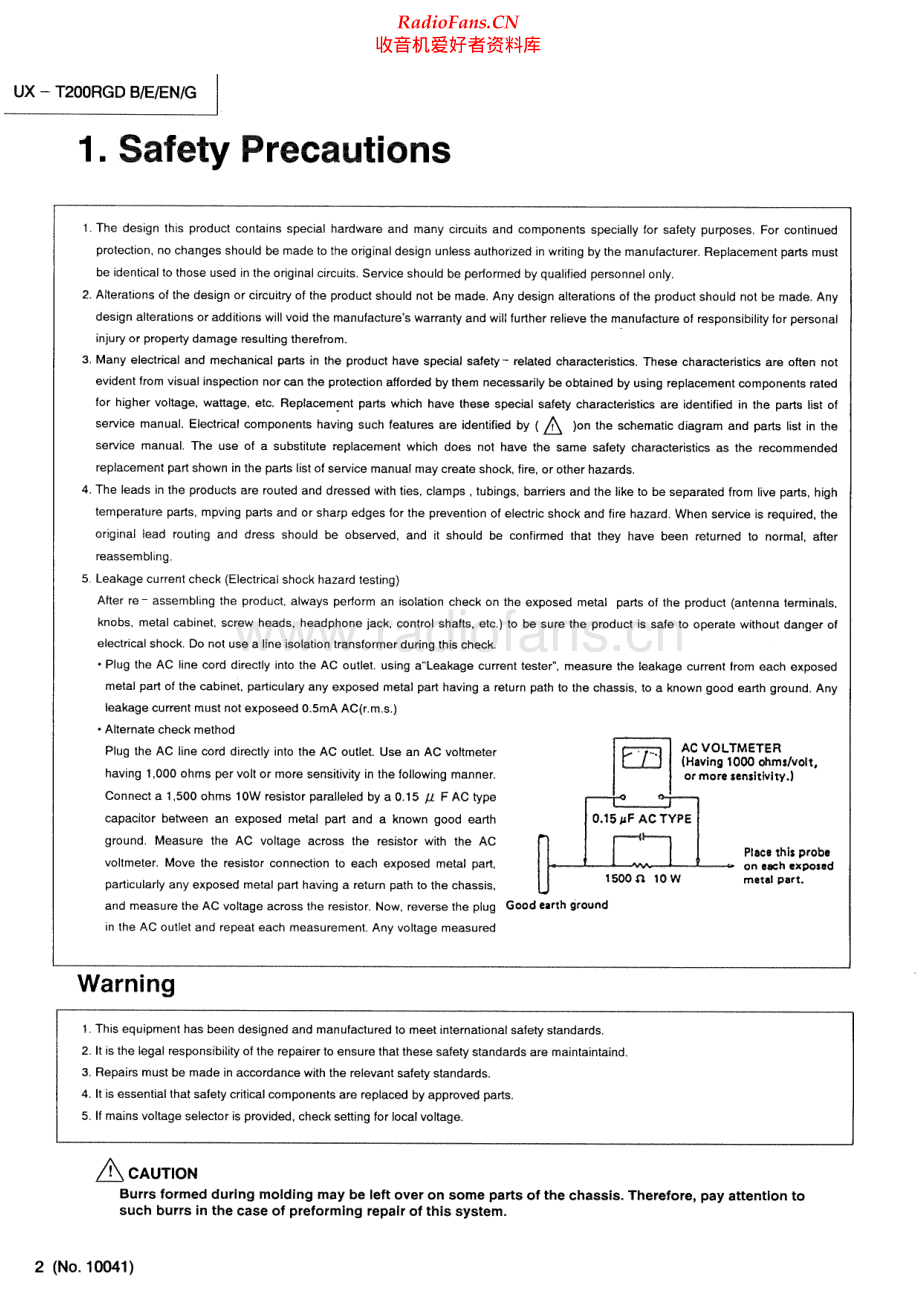 JVC-UXT200R-cs-sm 维修电路原理图.pdf_第2页