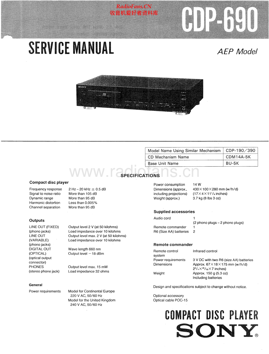 Sony-CDP690-cd-sm 维修电路原理图.pdf_第1页