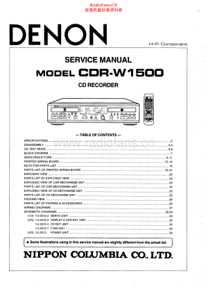 Denon-CDRW1500-cd-sm维修电路原理图.pdf