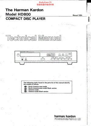 HarmanKardon-HD800-cd-sm维修电路原理图.pdf
