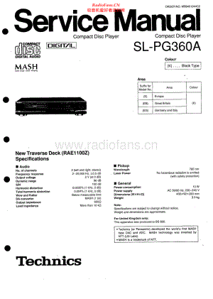 Technics-SLPG360A-cd-sm(1) 维修电路原理图.pdf