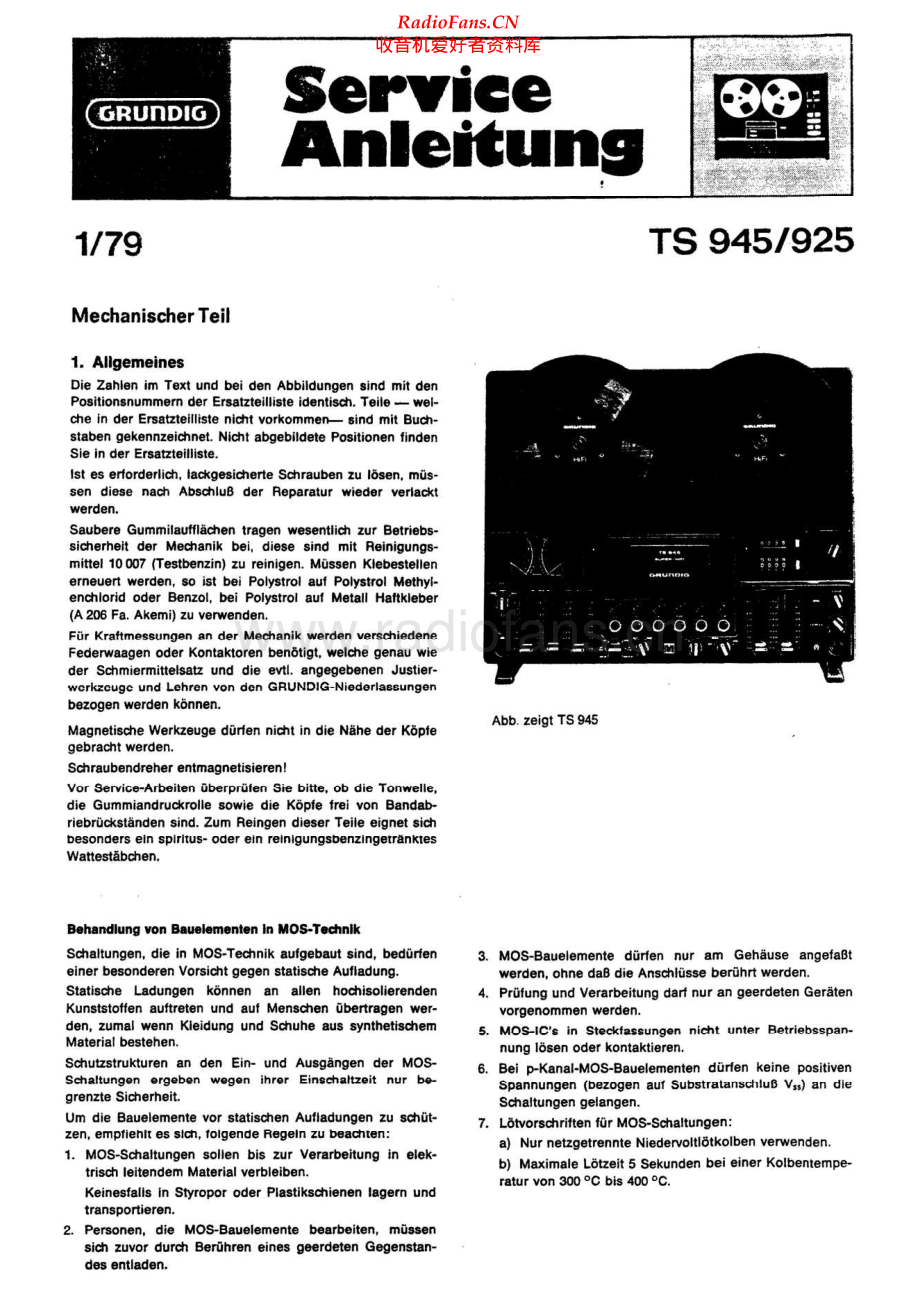 Grundig-TS945-tape-sm维修电路原理图.pdf_第1页